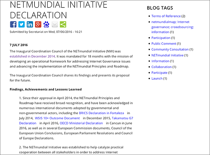 画面:NETmundialのブログページ